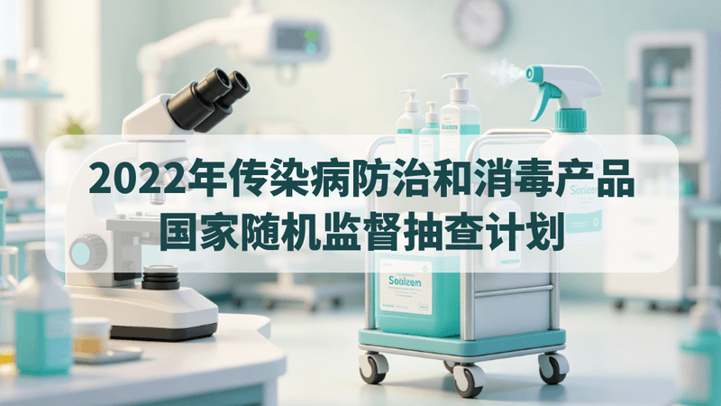2022年传染病防治和消毒产品国家随机监督抽查计划.